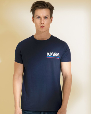 Shop Snitch NASA Navy Graphic T-Shirt-Front