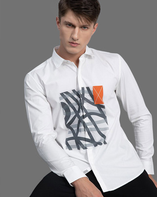 Shop Snitch Squiggle White Shirt-Front