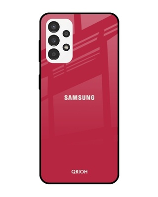 Shop Solo Maroon Printed Premium Glass Cover for Samsung Galaxy A13 (Shockproof, Light Weight)-Front