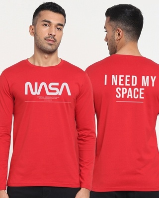 Shop Men's Red Spaced NASA T-shirt-Front