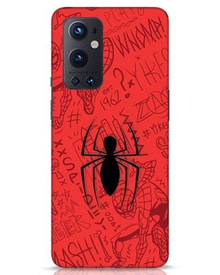 Shop Spider Doodle 3D Designer Cover for OnePlus 9 Pro-Front