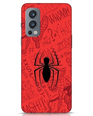 Shop Spider Doodle 3D Designer Cover for OnePlus Nord 2-Front
