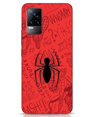 Shop Spider Doodle 3D Designer Cover for Vivo Y73-Front