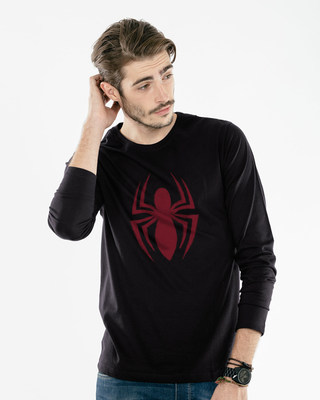 Spiderman Logo Full Sleeve T-Shirt (SPL) Men's Printed Full Sleeve T-Shirt Bewakoof.com