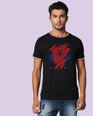 Shop Spiderman on War Varsity T-shirt (SPL)-Front