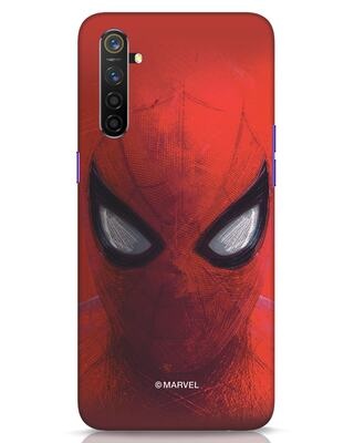 Shop Spiderman Red Realme 6 Mobile Cover (AVL)-Front