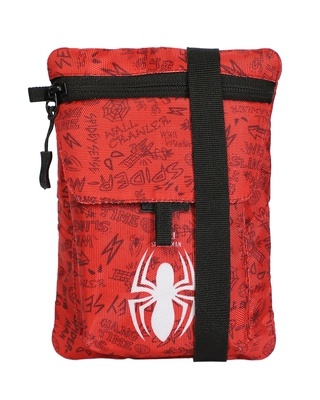 Shop Unisex Red Spidey Logo Sling Bag-Front