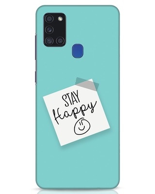 Shop Stay Happy Smile Samsung Galaxy A21s Mobile Covers-Front