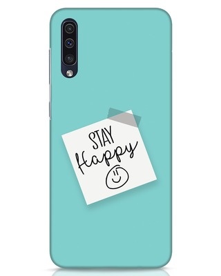 Shop Stay Happy Smile Samsung Galaxy A50 Mobile Cover-Front