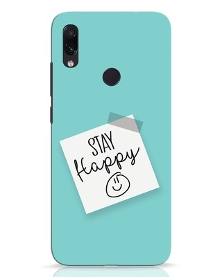 Shop Stay Happy Smile Xiaomi Redmi Note 7 Pro Mobile Cover-Front