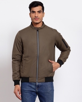 Shop Style Quotient Men's Green  Regular Fit Jacket-Front