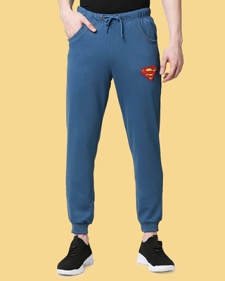 Shop Superman Casual Badge Jogger Pants-Front