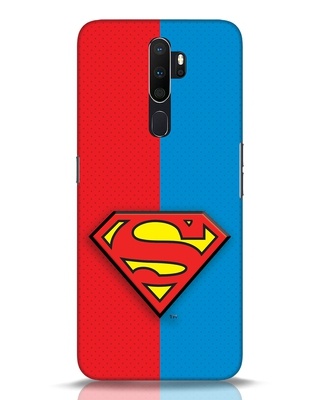 Shop Superman Half 3D Designer Cover for Oppo A5 2020-Front