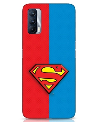 Shop Superman Half 3D Designer Cover for Realme X7-Front