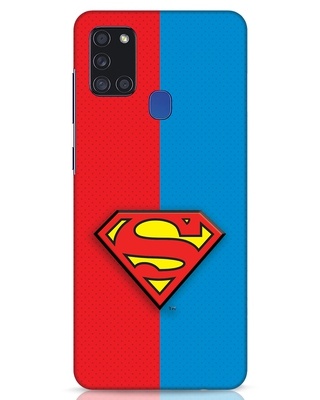Shop Superman Half 3D Designer Cover for Samsung Galaxy A21s-Front