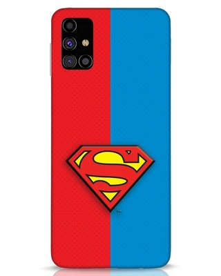 Shop Superman Half 3D Designer Cover for Samsung Galaxy M31s-Front