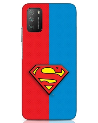 Shop Superman Half 3D Designer Cover for Xiaomi Poco M3-Front