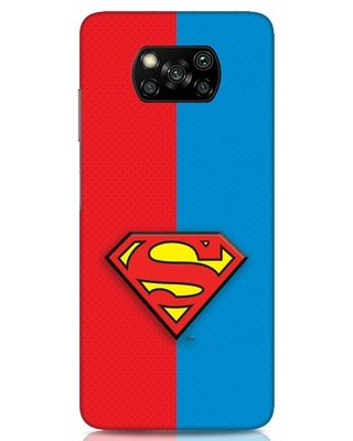 Shop Superman Half 3D Designer Cover for Xiaomi Poco x3-Front