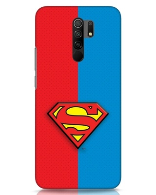 Shop Superman Half 3D Designer Cover for Xiaomi Redmi 9 Prime-Front