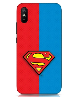 Shop Superman Half 3D Designer Cover for Xiaomi Redmi 9A-Front