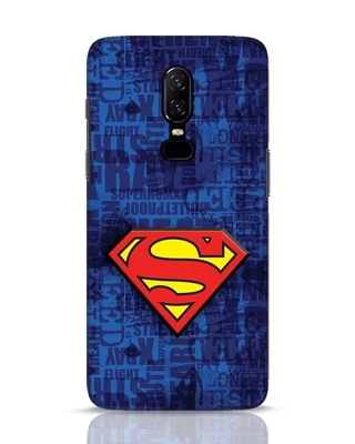 Shop Superman Logo 3D Designer Cover for OnePlus 6-Front