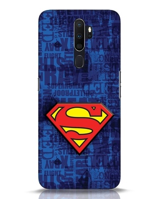 Shop Superman Logo 3D Designer Cover for Oppo A5 2020-Front