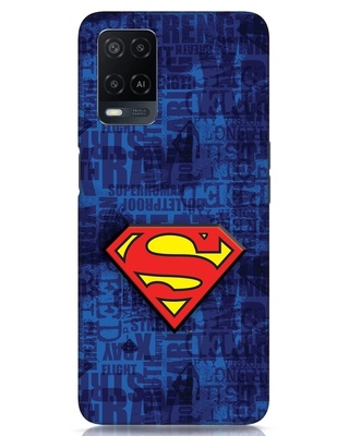 Shop Superman Logo 3D Designer Cover for Oppo A54-Front