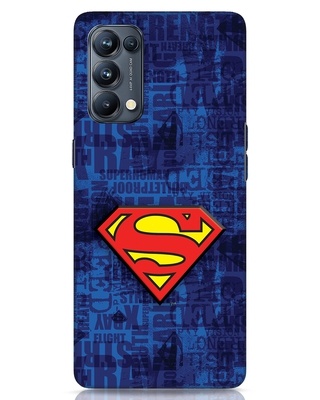 Shop Superman Logo 3D Designer Cover for Oppo Reno 5 Pro-Front