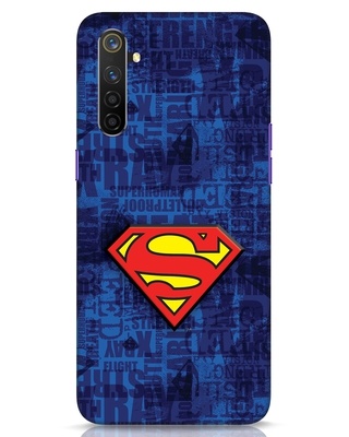 Shop Superman Logo 3D Designer Cover for Realme 6 Pro-Front