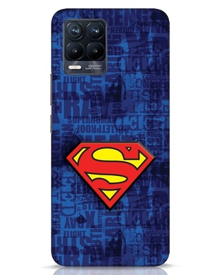 Shop Superman Logo 3D Designer Cover for Realme 8 Pro-Front