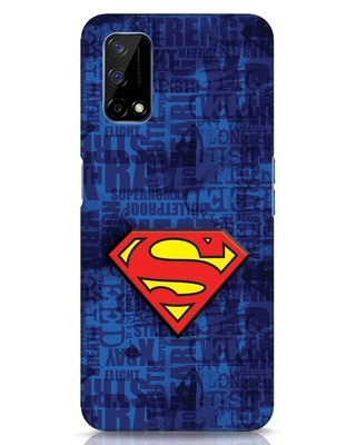 Shop Superman Logo 3D Designer Cover for Realme Narzo 30 Pro-Front