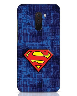 Shop Superman Logo 3D Designer Cover for Poco F1-Front