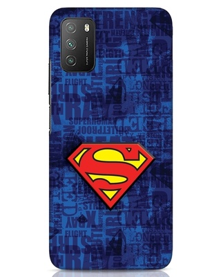 Shop Superman Logo 3D Designer Cover for Xiaomi Poco M3-Front