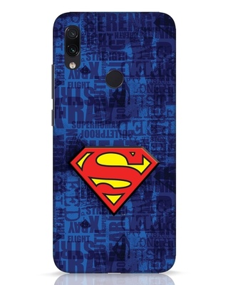 Shop Superman Logo 3D Designer Cover for Xiaomi Redmi Note 7 Pro-Front