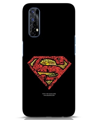 Shop Superman Logo Doodle Realme 7 Mobile Cover (SL)-Front
