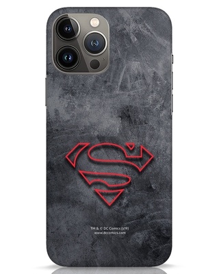 Shop Superman Logo Line Designer Hard Cover for iPhone 13 Pro Max-Front