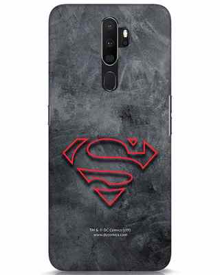 Shop Superman Logo Line Oppo A5 2020 Mobile Cover-Front