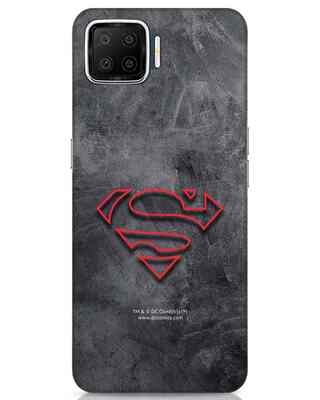 Shop Superman Logo Line Oppo F17 Mobile Covers-Front