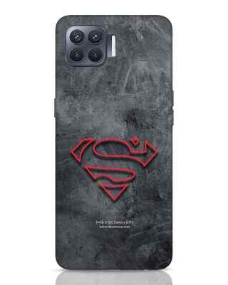 Shop Superman Logo Line Oppo F17 Pro Mobile Cover-Front