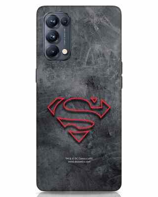 Shop Superman Logo Line Oppo Reno 5 Pro Mobile Cover-Front