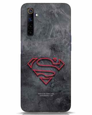 Shop Superman Logo Line Realme 6i Mobile Cover-Front