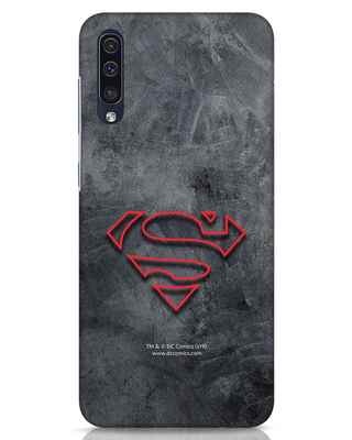 Shop Superman Logo Line Samsung Galaxy A50 Mobile Cover-Front