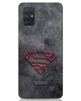 Shop Superman Logo Line Samsung Galaxy A71 Mobile Cover-Front