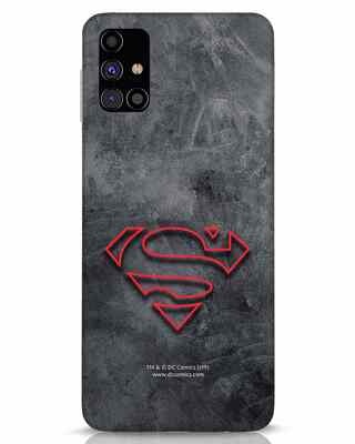 Shop Superman Logo Line Samsung Galaxy M31s Mobile Cover-Front