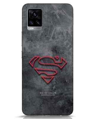 Shop Superman Logo Line Vivo V20 Mobile Cover-Front