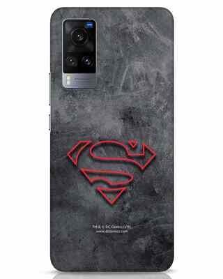 Shop Superman Logo Line Vivo X60 Mobile Cover-Front