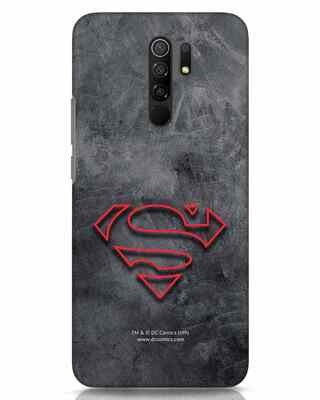 Shop Superman Logo Line Xiaomi Redmi 9 Prime Mobile Cover-Front