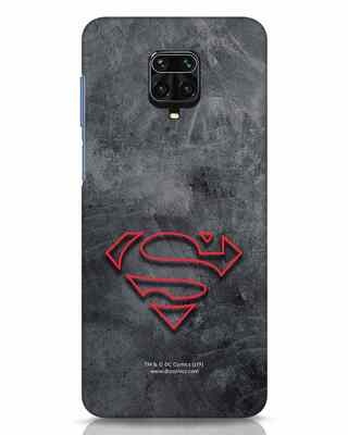 Shop Superman Logo Line Xiaomi Redmi Note 9 Pro Mobile Cover-Front