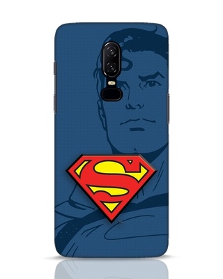 Shop Superman Shadow 3D Designer Cover for OnePlus 6-Front