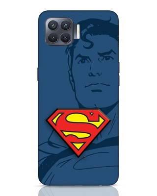 Shop Superman Shadow 3D Designer Cover for Oppo F17 Pro-Front